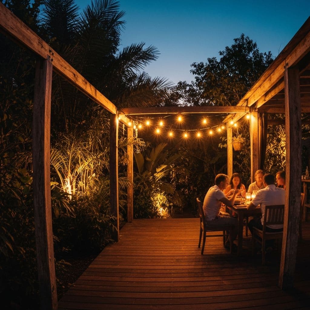 Ambiente noturno iluminado